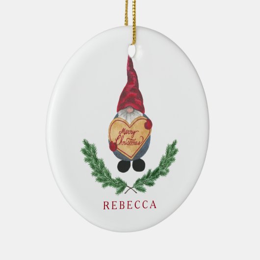 Tomten Kerstversiering Keramisch Ornament (Rechts)