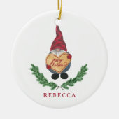 Tomten Kerstversiering Keramisch Ornament (Voorkant)