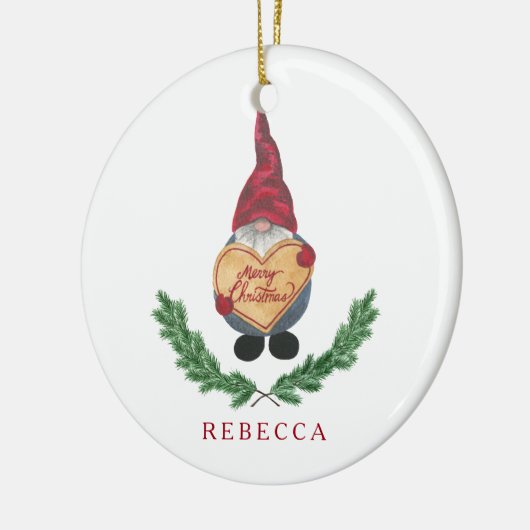 Tomten Kerstversiering Keramisch Ornament (Links)