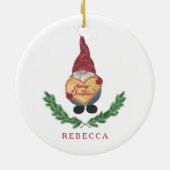 Tomten Kerstversiering Keramisch Ornament (Achterkant)