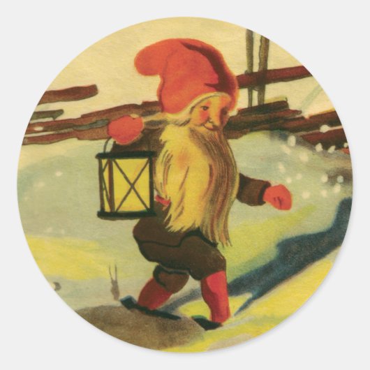 Tomten ronde stickers (Voorkant)