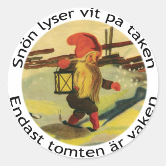 Tomten stickers met Viktor Rydberg gedicht