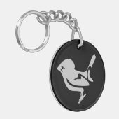 Tomtit MIROMIRO Nieuw-Zeeland/Aotearoa vogel Sleutelhanger (Voorkant Links)