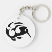 Tomtit MIROMIRO Nieuw-Zeeland/Aotearoa vogel Sleutelhanger (Achterkant)