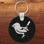 Tomtit MIROMIRO Nieuw-Zeeland/Aotearoa vogel Sleutelhanger (Voorkant)