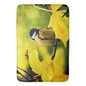 Tomtit - naar het seizoen gedrukt badmat (Voorkant Verticaal)