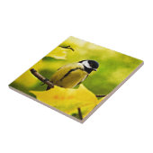 Tomtit - naar het seizoen gedrukt tegeltje (Zijkant)