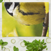 Tomtit - naar het seizoen gedrukt theedoek (Gevouwen)