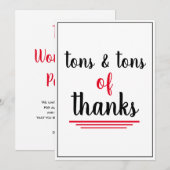 Ton Bedankt werknemer appreciation Red Black (Voorkant / Achterkant)