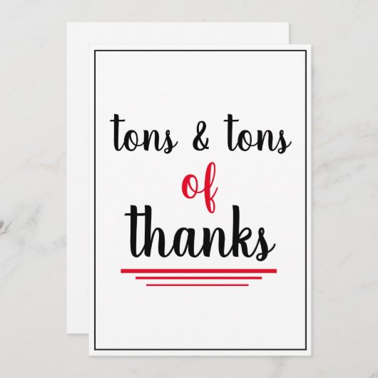 Ton Bedankt werknemer appreciation Red Black (Voorkant / Achterkant)