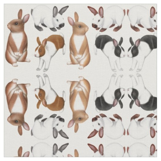 Ton Buns Rabbit Fabric Stof (Close Up)