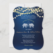 TON LOVE/Elephant Night Lights Wedding Invitting Kaart (Voorkant)