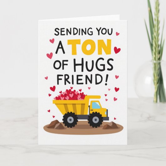 Ton Of Hugs For A Friend Card Kaart (Voorkant)