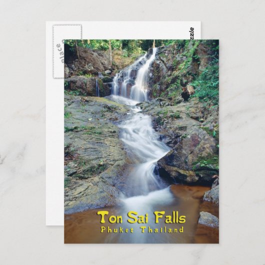 Ton Sai Waterfall, Phuket, Thailand Briefkaart (Voorkant / Achterkant)