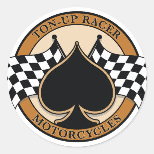 Ton-up Racer Ronde Sticker