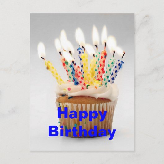 Ton van kaarsen Verjaardag Groeten Briefkaart (Voorkant)