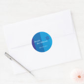 Tonal Blue Bar Mitzvah Sticker (Envelop)