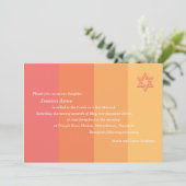 Tonal Citrus Bat Mitzvah-uitnodiging Kaart (Staand voorkant)