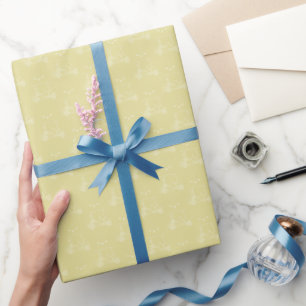 Tonal Golfkarren & Clubs op Geel Cadeaupapier