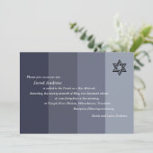 Tonal Gray Bar Mitzvah Kaart (Staand voorkant)