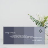 Tonal Grey Bar Mitzvah Uitnodiging (Staand voorkant)