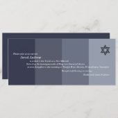 Tonal Grey Bar Mitzvah Uitnodiging (Voorkant / Achterkant)