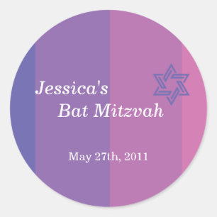 Tonal Paarse Bat Mitzvah sticker