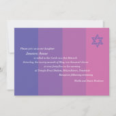 Tonal Paarse Bat Mitzvah-uitnodiging Kaart (Voorkant)