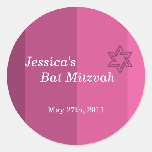 Tonal Roos Bat Mitzvah Sticker (Voorkant)