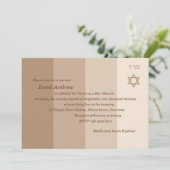 Tonal Sand Bar Mitzvah Uitnodiging (Staand voorkant)