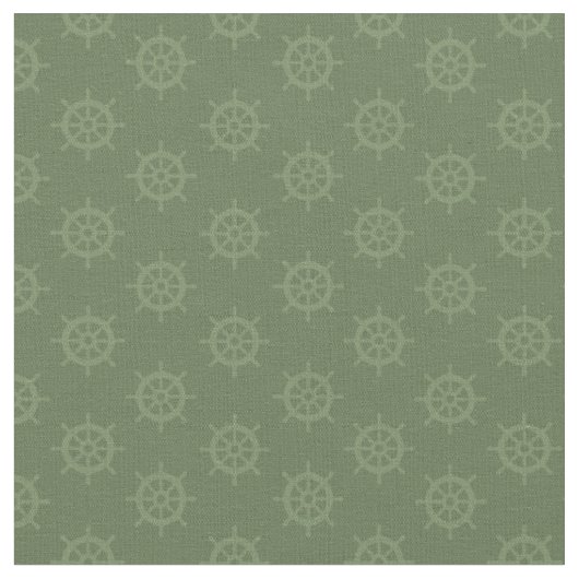 Tonal schepenwiel op Reseda groen Stof (Close Up)