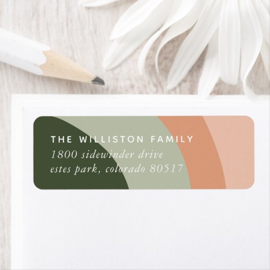Tonal Stripes Modern Return Address Label (Insitu)