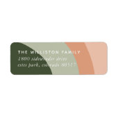 Tonal Stripes Modern Return Address Label (Voorkant)