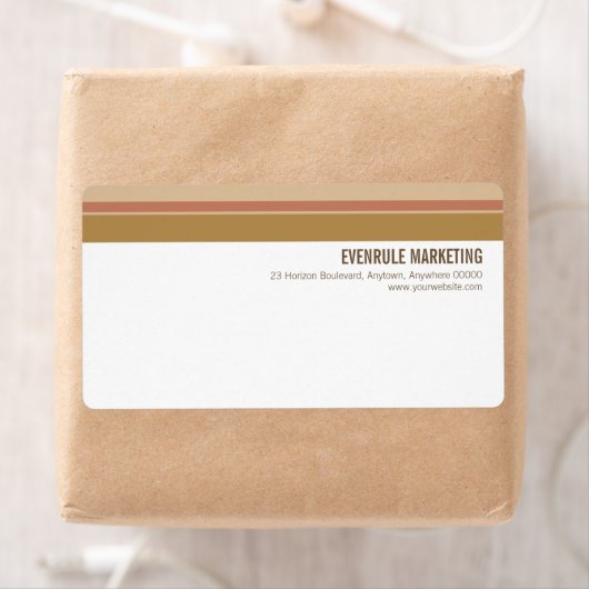 Tonal Stripes Shipping Label (Insitu)