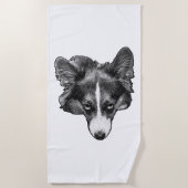tonalwave corgi charme strandlaken (Voorkant)