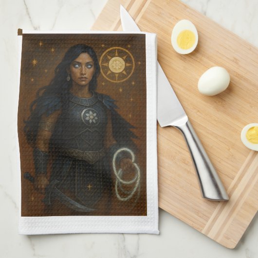 Tonantzin & Aztec Goddess Art Theedoek (Quarter Fold)