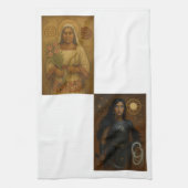 Tonantzin & Aztec Goddess Art Theedoek (Verticaal)