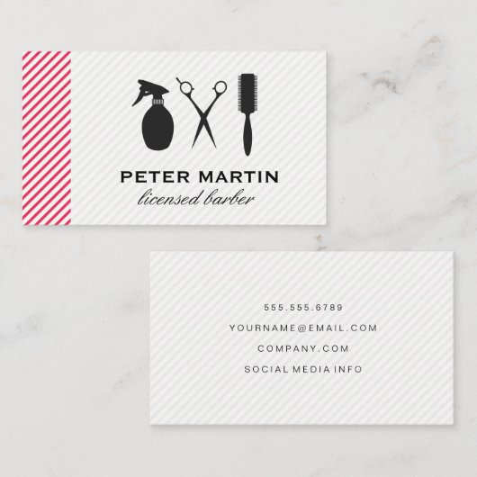 tondeuse | Kapper Gereedschap Visitekaartje (Voorkant / Achterkant)