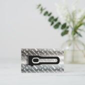 tondeuse | kapper patroon | Metallic Visitekaartje (Staand voorkant)