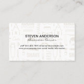 tondeuse | kapper patroon | Metallic Visitekaartje (Achterkant)