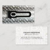 tondeuse | kapper patroon | Metallic Visitekaartje (Voorkant / Achterkant)