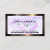 tondeuses | Marmer | Metalen rand Visitekaartje (Achterkant)