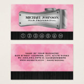 tondeuses | Punch Kaart | Roze achtergrond (Voorkant /achterkant)