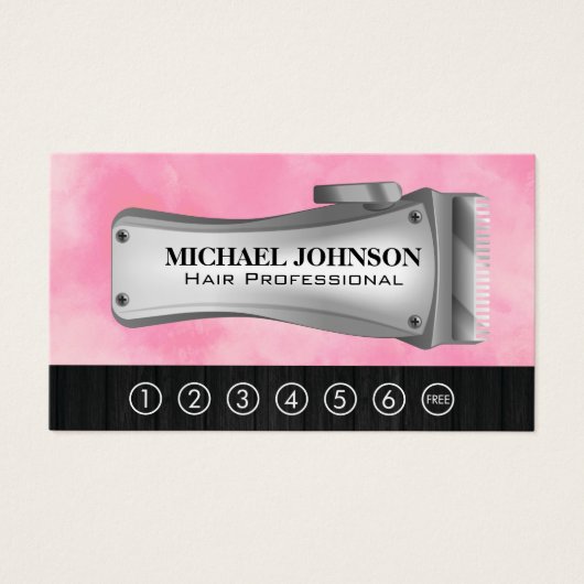 tondeuses | Punch Kaart | Roze achtergrond (Voorkant)