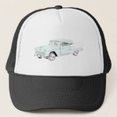 Tone 1955 Chevy Bel Air Pencil Style Tekening Trucker Pet (Voorkant)
