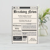 Tone Chic Retro mannen volwassen krant 30e verjaar Kaart (Staand voorkant)