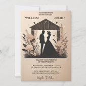 Tone Garden Floral Spring Wood Boho rustieke bruil Kaart (Voorkant)