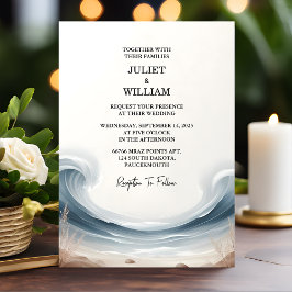 Tone Lente Zomer Ocean Beach Bestemming Bruiloft Kaart