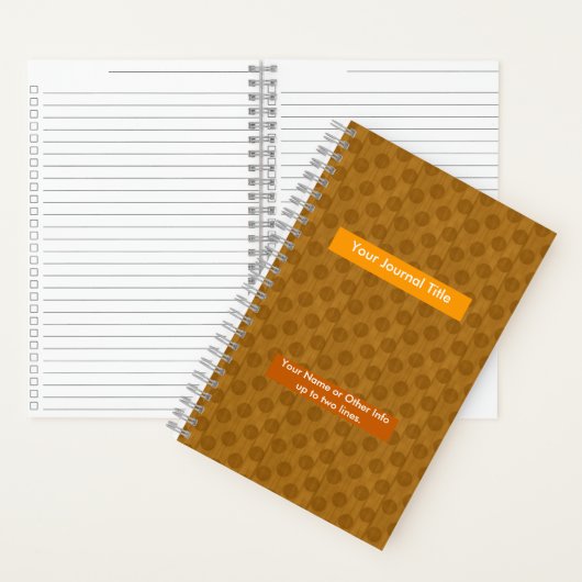 Tone-on-Tone Polka Dots - Gepersonaliseerd - Oker Notitieboek (Binnen)