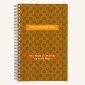 Tone-on-Tone Polka Dots - Gepersonaliseerd - Oker Notitieboek (Voorkant)